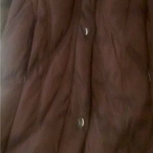 Novelty winter coat new with hood fur never wear